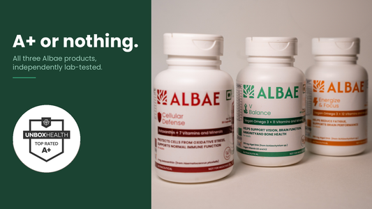 Albae's Energize & Focus, Cellular Defense and V Balance Earn Top Ratings in Unbox Health's